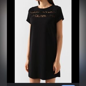 Escada Sport Elegant Black Lace detail Dress